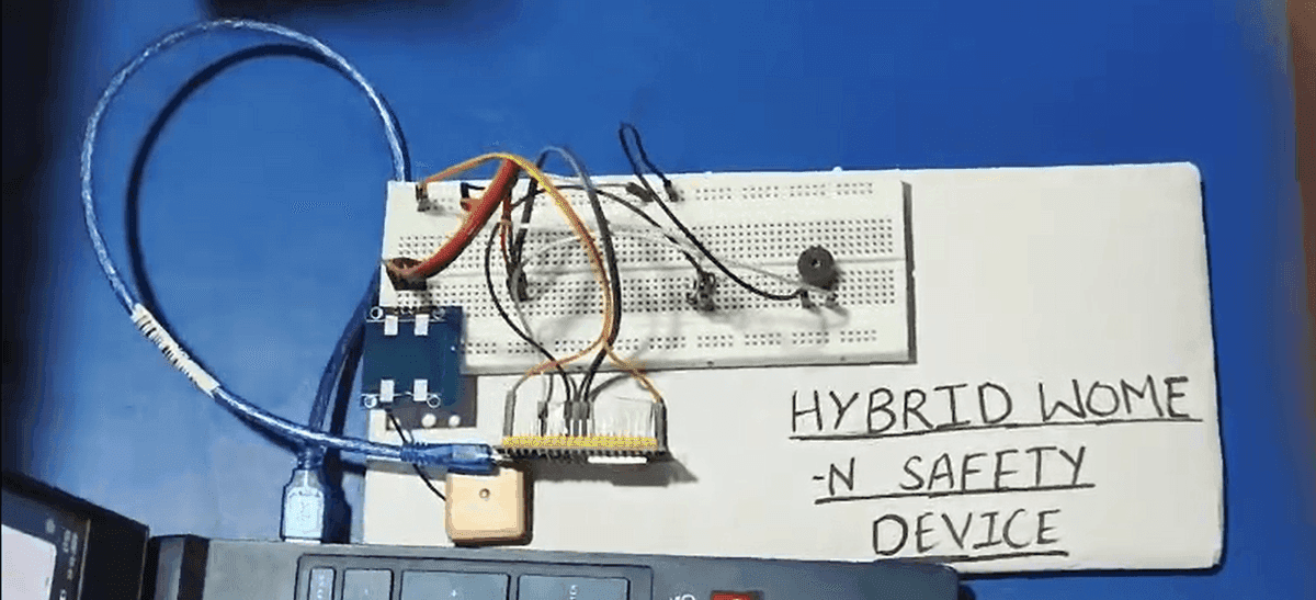 Women Safety Device project interface or prototype